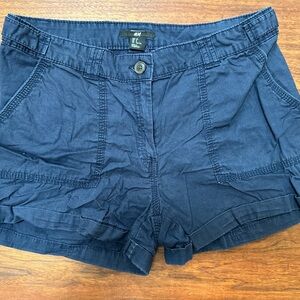 H&M Women's Dark Blue Cargo Shorts
